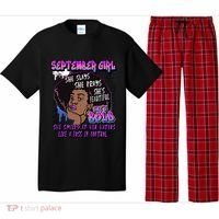 Black Melanin Queen September Afro Birthday Virgo Libra Gift Pajama Set thumb 0