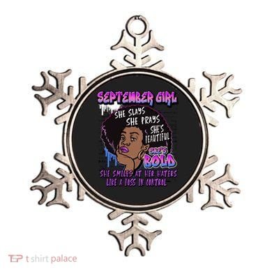 Black Melanin Queen September Afro Birthday Virgo Libra Gift Ornament