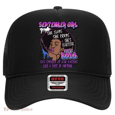Black Melanin Queen September Afro Birthday Virgo Libra Gift Hat
