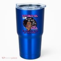 Black Melanin Queen September Afro Birthday Virgo Libra Gift Tumbler thumb 0