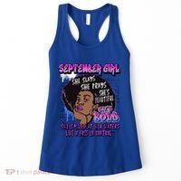 Black Melanin Queen September Afro Birthday Virgo Libra Gift Women's Tank Top thumb 0