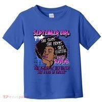 Black Melanin Queen September Afro Birthday Virgo Libra Gift Toddler T-Shirt thumb 0
