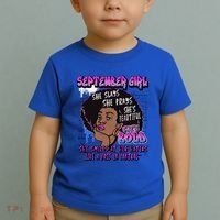 Black Melanin Queen September Afro Birthday Virgo Libra Gift Toddler T-Shirt thumb 2