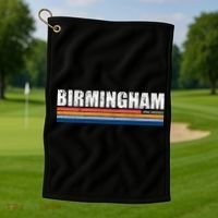 Birmingham Michigan Retro Golf Towel thumb 1