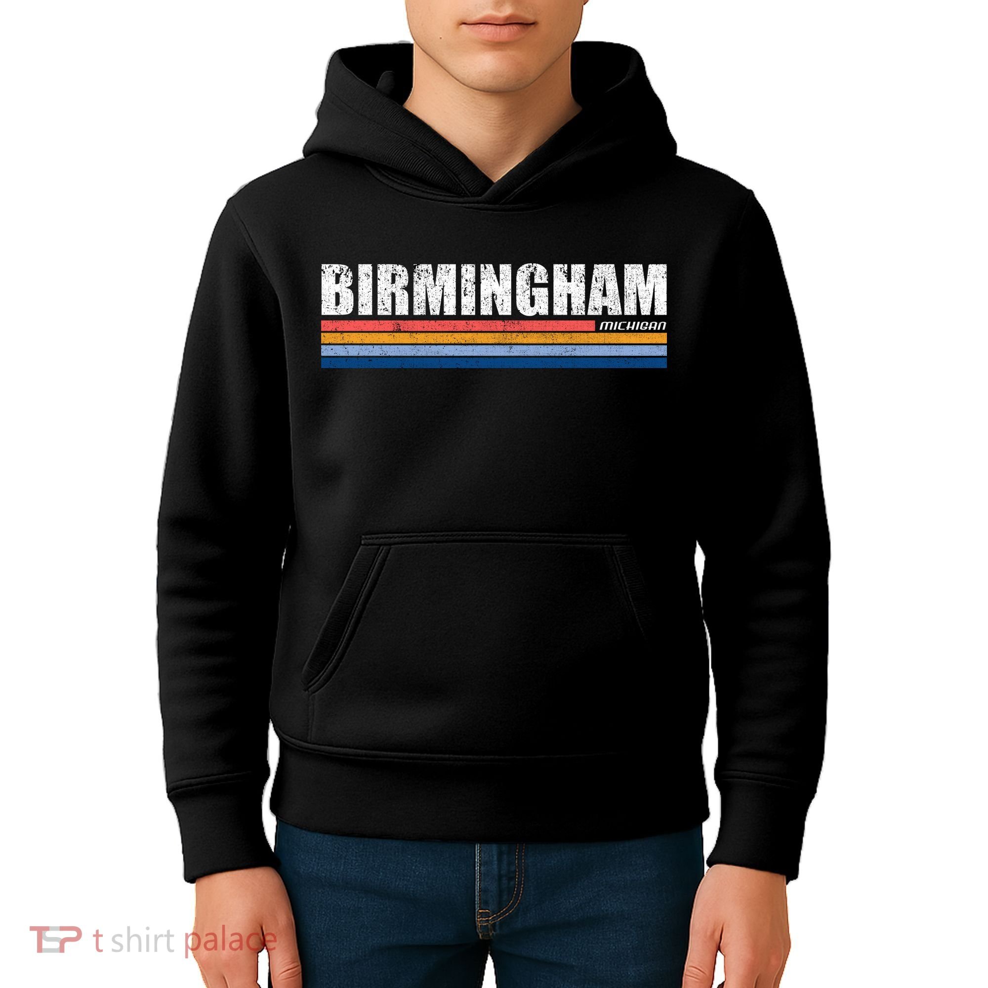 Birmingham Michigan Retro Kids Hoodie