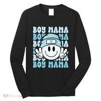 Boy Mama Retro Gift For Mother Mom Of Sons Long Sleeve Shirt thumb 0
