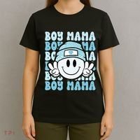 Boy Mama Retro Gift For Mother Mom Of Sons T-Shirt thumb 4