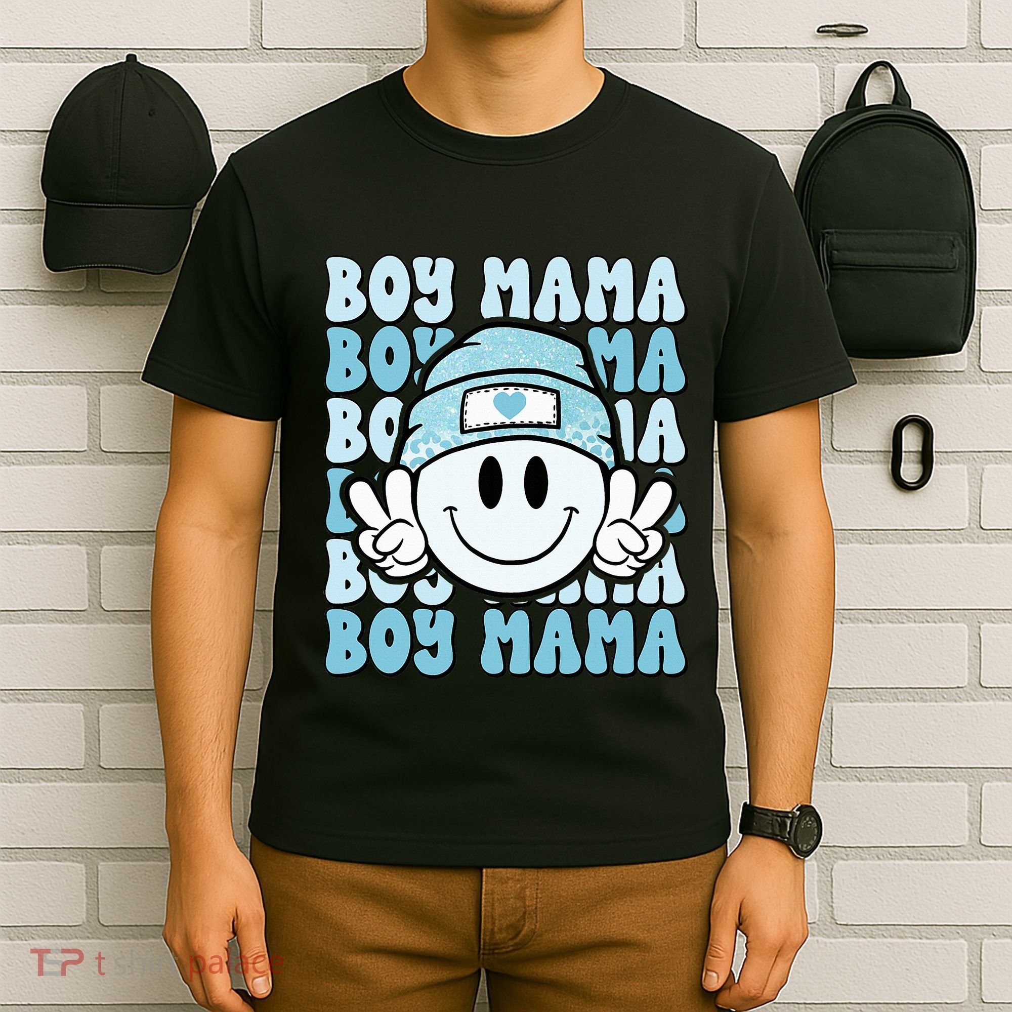 Boy Mama Retro Gift For Mother Mom Of Sons T-Shirt
