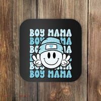 Boy Mama Retro Gift For Mother Mom Of Sons Coaster thumb 0