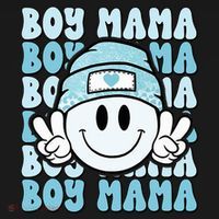 Boy Mama Retro Gift For Mother Mom Of Sons Coaster thumb 2