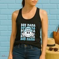Boy Mama Retro Gift For Mother Mom Of Sons Women's Tank Top thumb 2