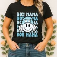Boy Mama Retro Gift For Mother Mom Of Sons Women's T-Shirt thumb 2