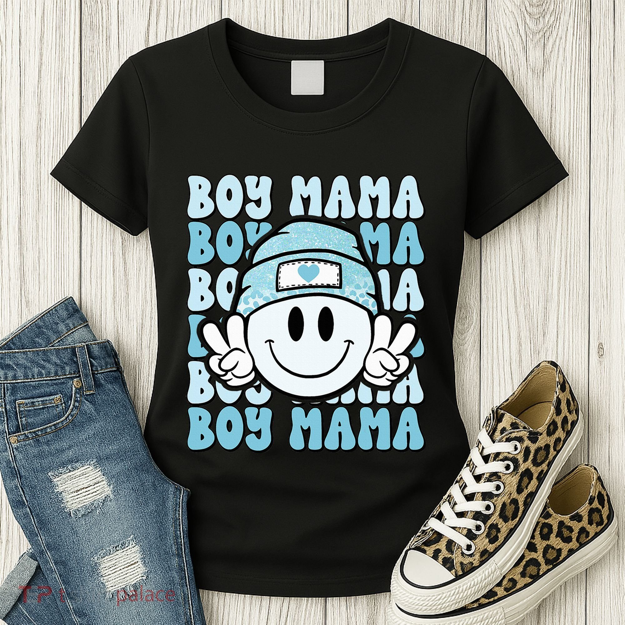 Boy Mama Retro Gift For Mother Mom Of Sons Women's T-Shirt