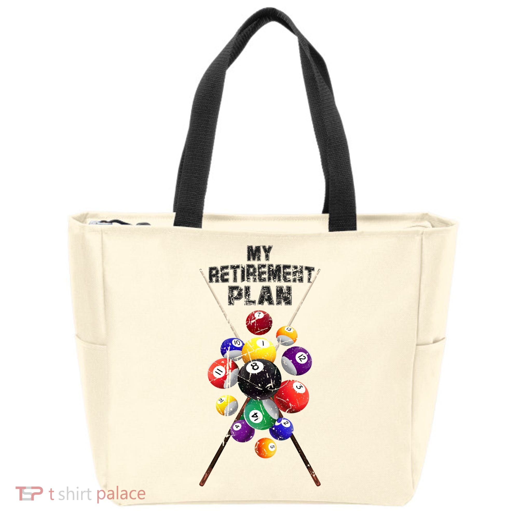 Billiards My Retirement Plan Play Pool Funny Retired Player Great Gift Tote Bag