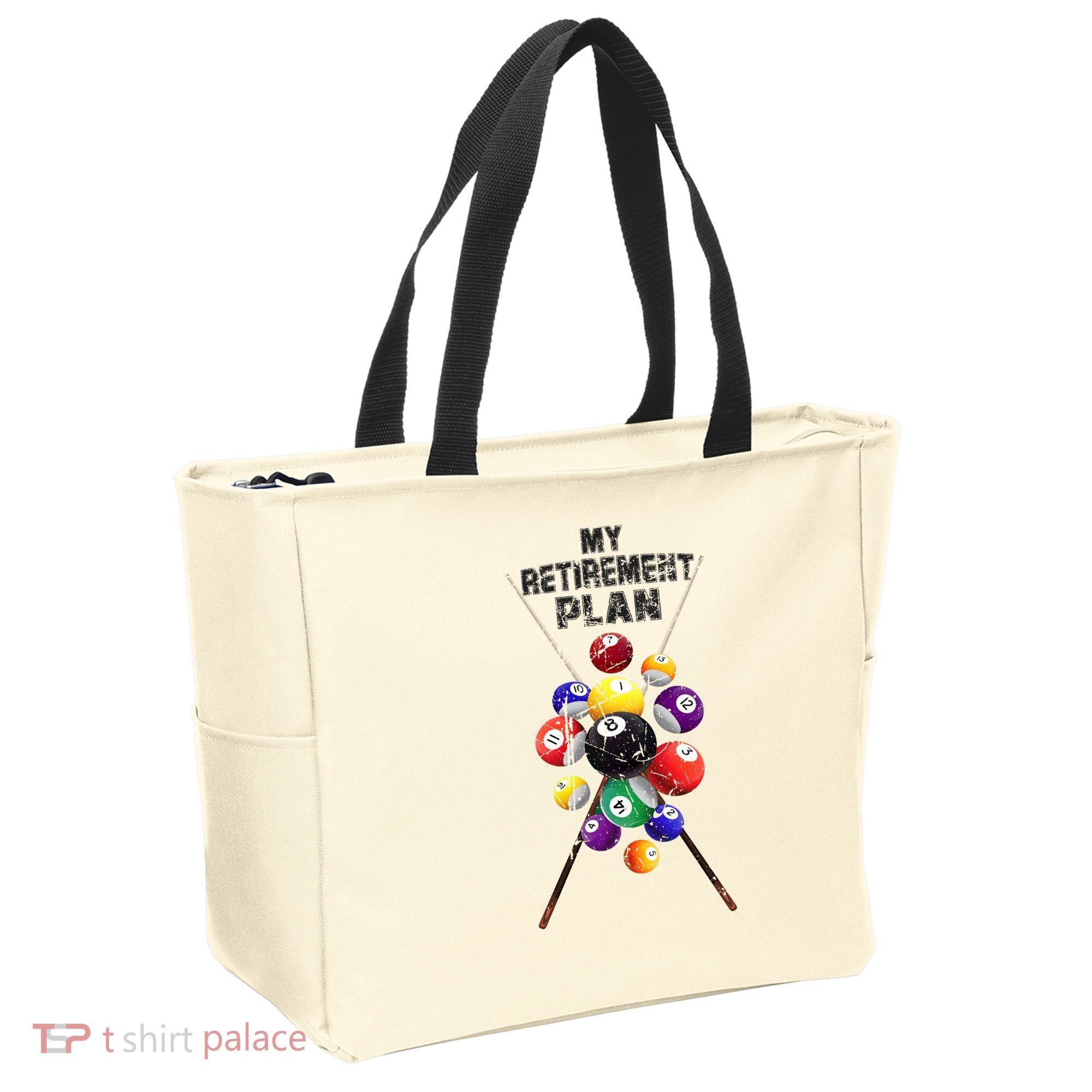 Billiards My Retirement Plan Play Pool Funny Retired Player Great Gift Tote Bag