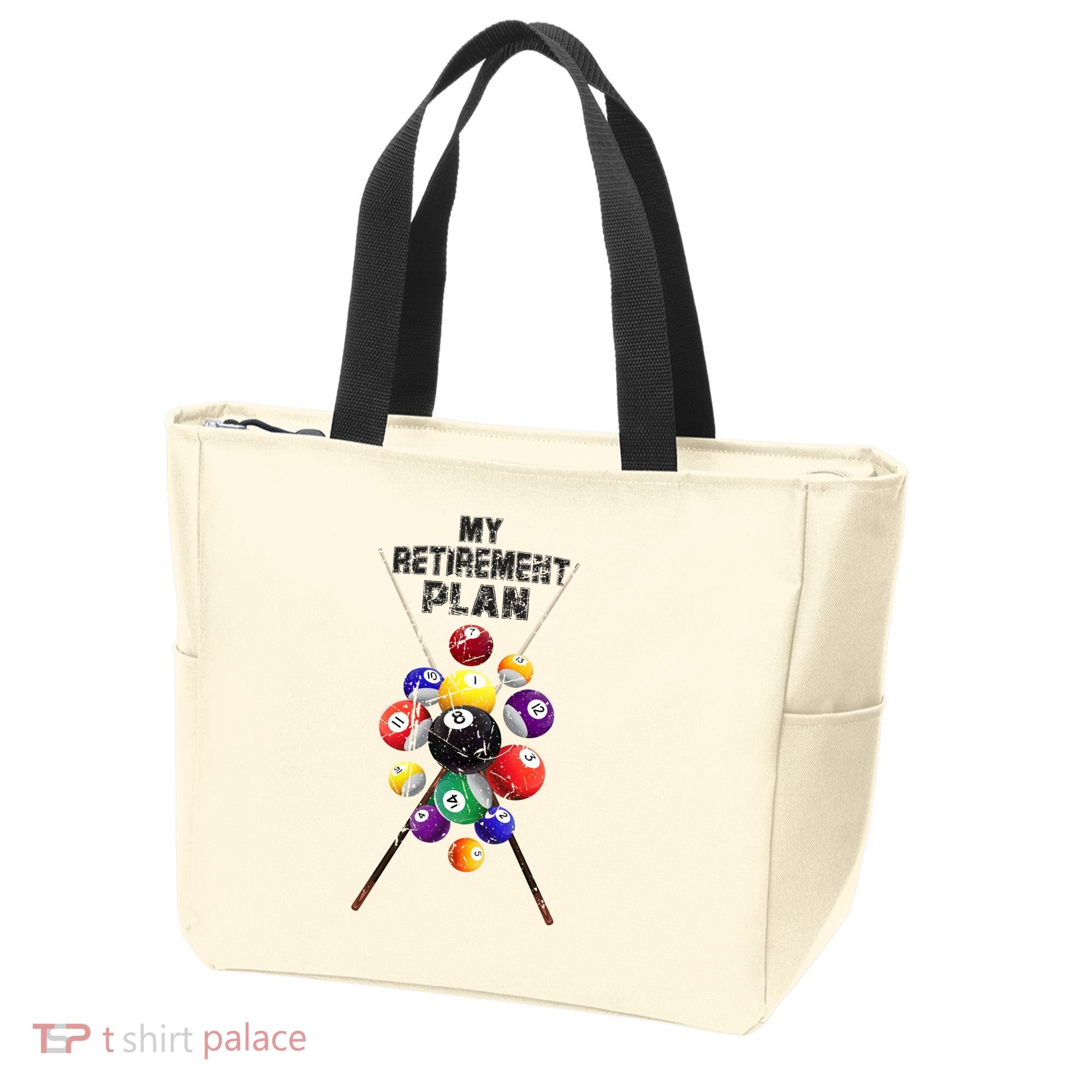 Billiards My Retirement Plan Play Pool Funny Retired Player Great Gift Tote Bag