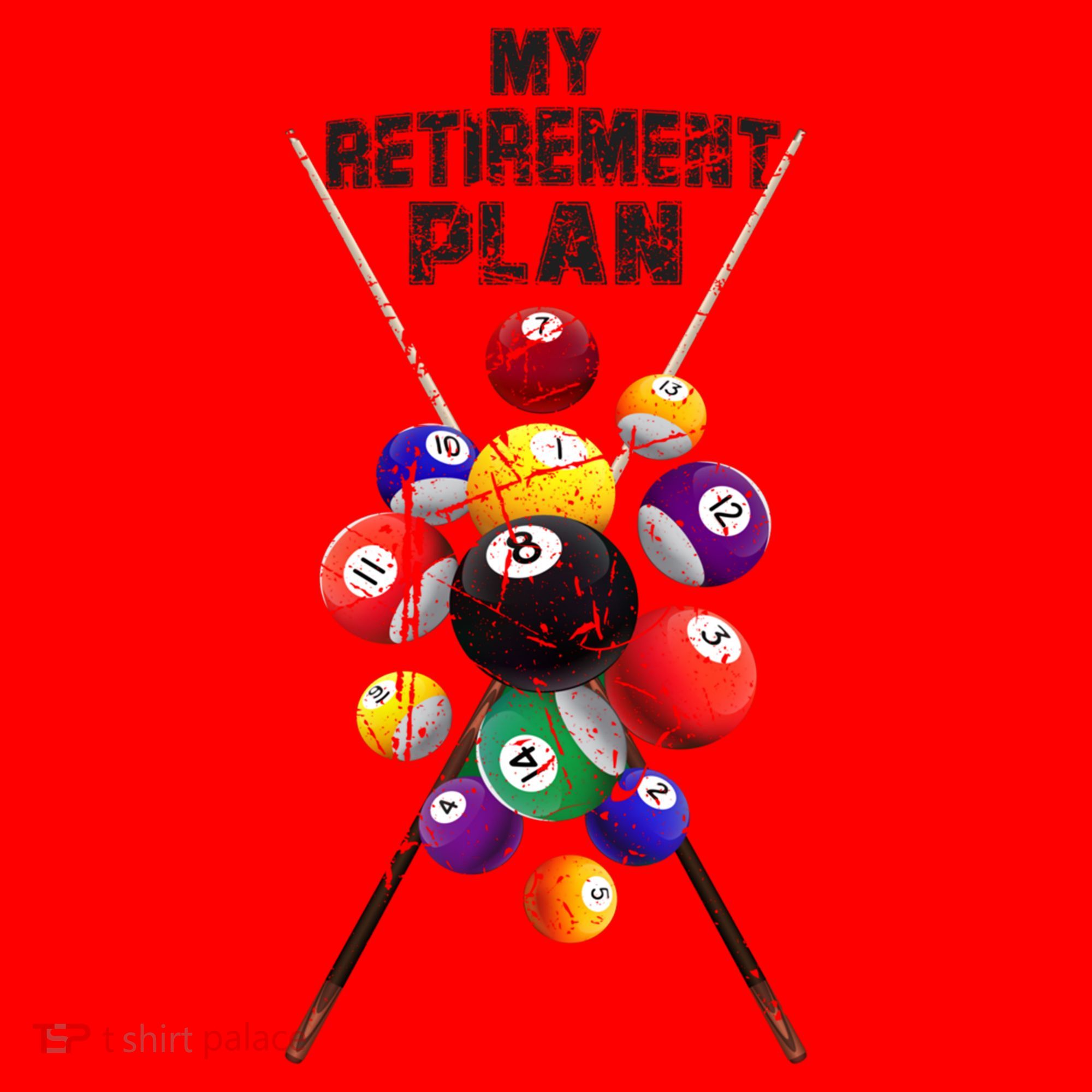 Billiards My Retirement Plan Play Pool Funny Retired Player Great Gift Santa Hat