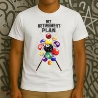 Billiards My Retirement Plan Play Pool Funny Retired Player Great Gift T-Shirt thumb 3