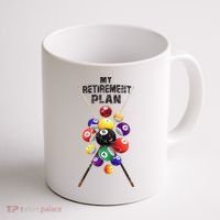 Billiards My Retirement Plan Play Pool Funny Retired Player Great Gift Coffee Mug thumb 1