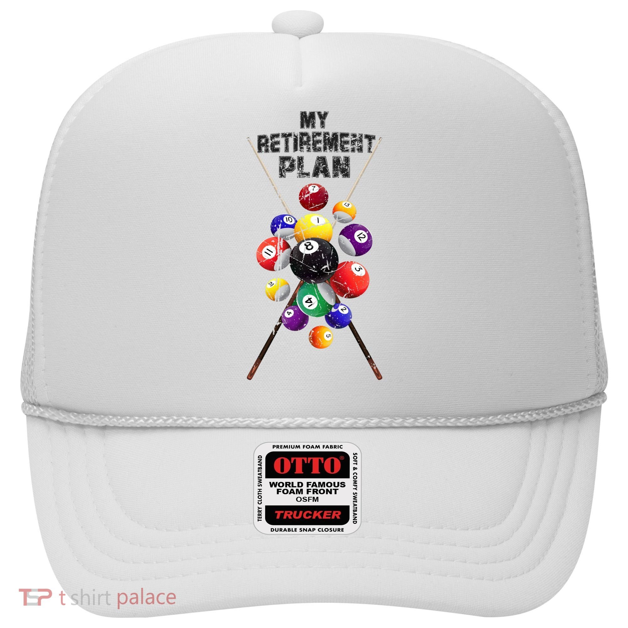 Billiards My Retirement Plan Play Pool Funny Retired Player Great Gift Hat
