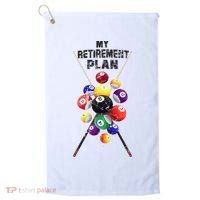 Billiards My Retirement Plan Play Pool Funny Retired Player Great Gift Golf Towel thumb 0