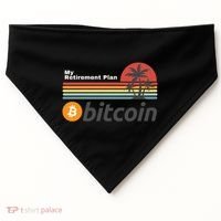 Bitcoin My Retirement Plan Crypto Gift Blockchain BTC Trader USA-Made Doggie Bandana thumb 0