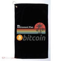 Bitcoin My Retirement Plan Crypto Gift Blockchain BTC Trader Golf Towel thumb 0