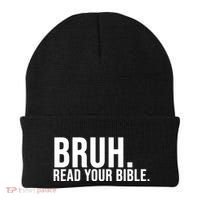 Bruh Meme Read Your Bible Christian Jesus Motivation Beanie thumb 0