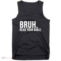 Bruh Meme Read Your Bible Christian Jesus Motivation Tank Top thumb 0
