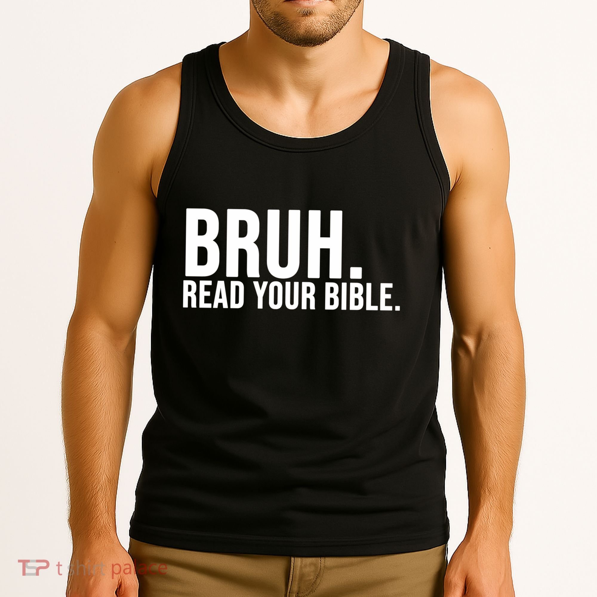 Bruh Meme Read Your Bible Christian Jesus Motivation Tank Top
