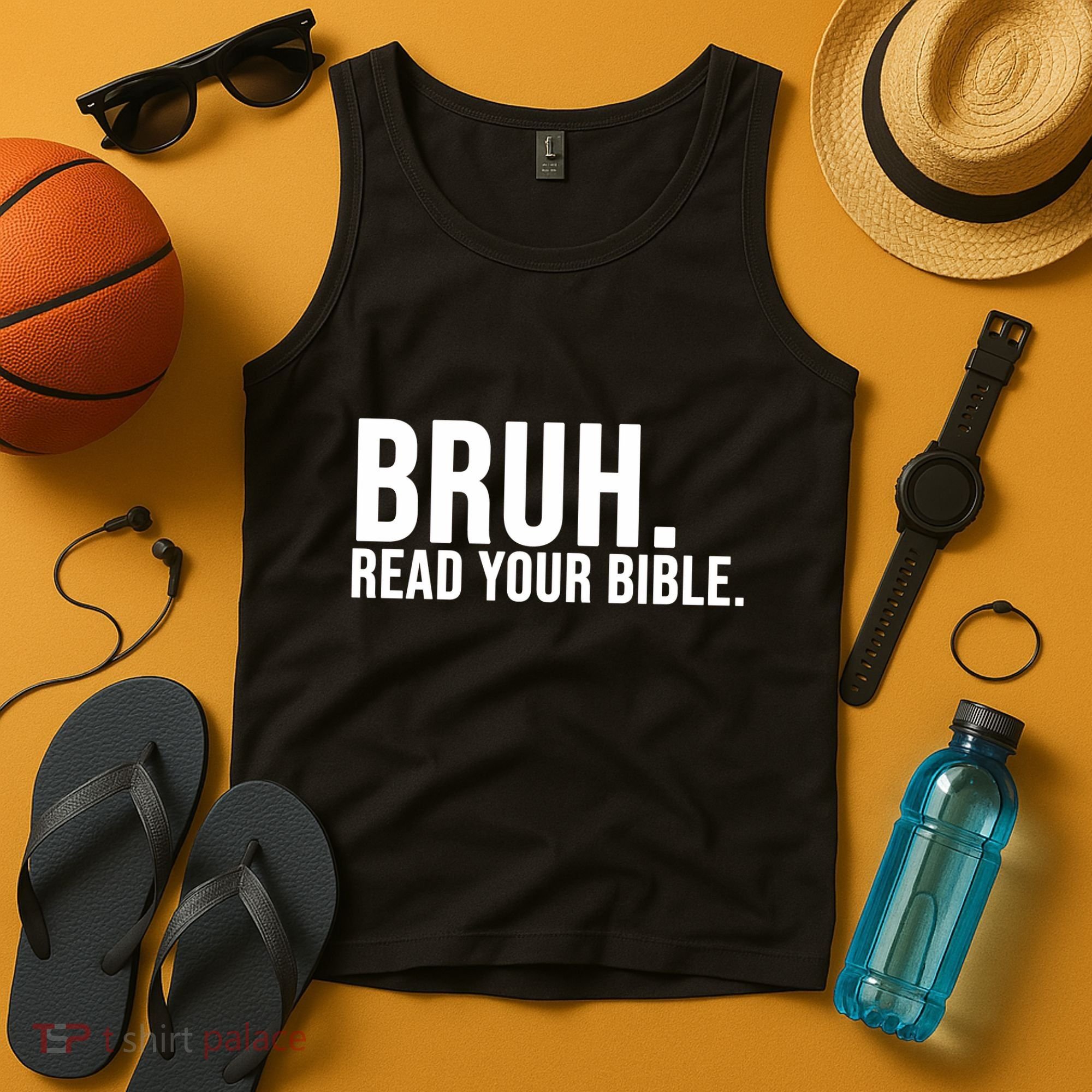 Bruh Meme Read Your Bible Christian Jesus Motivation Tank Top