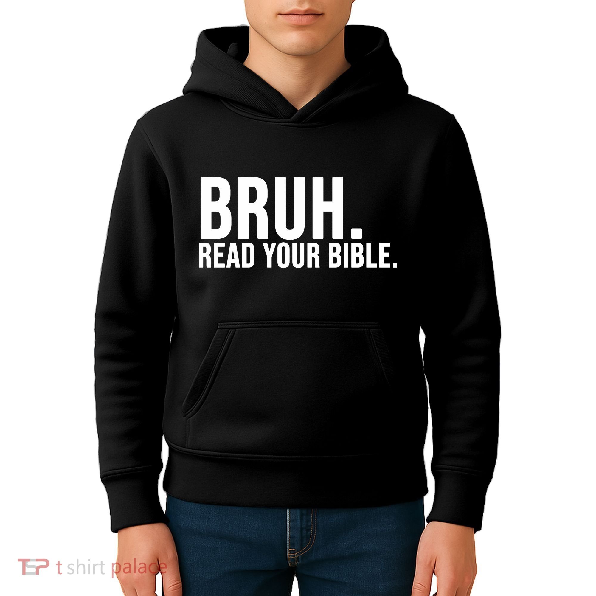 Bruh Meme Read Your Bible Christian Jesus Motivation Kids Hoodie