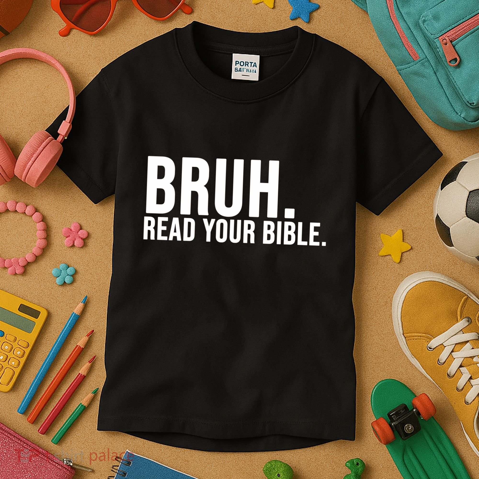 Bruh Meme Read Your Bible Christian Jesus Motivation Kids T-Shirt