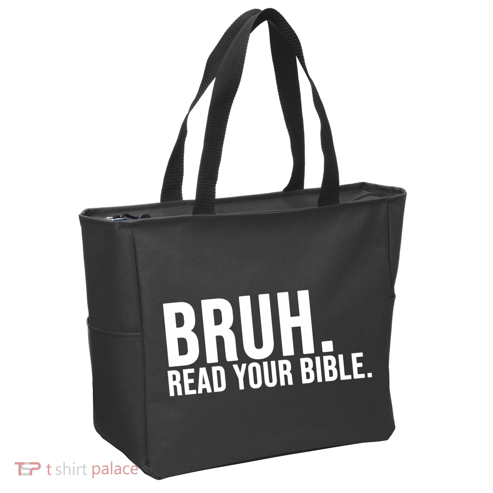 Bruh Meme Read Your Bible Christian Jesus Motivation Tote Bag