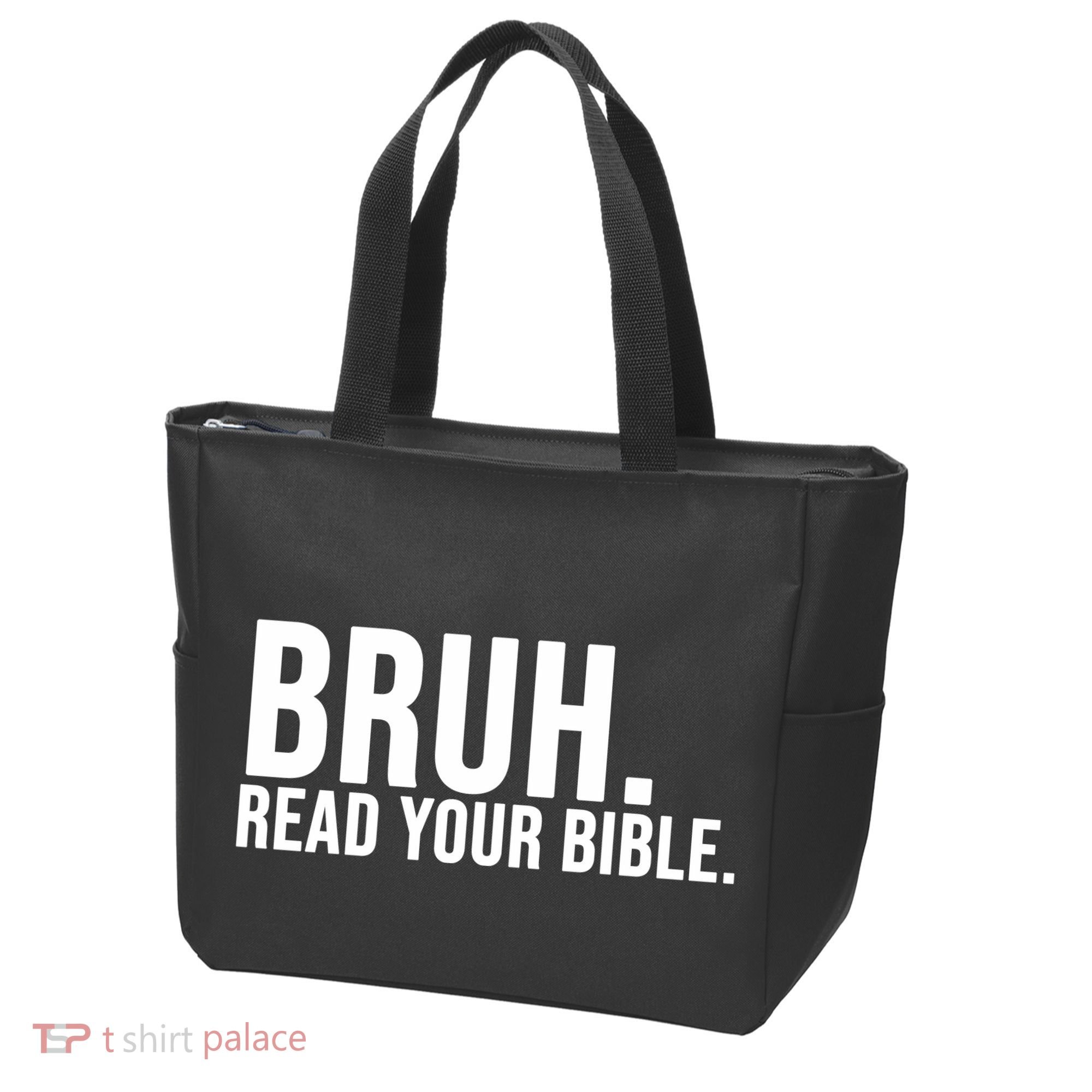 Bruh Meme Read Your Bible Christian Jesus Motivation Tote Bag