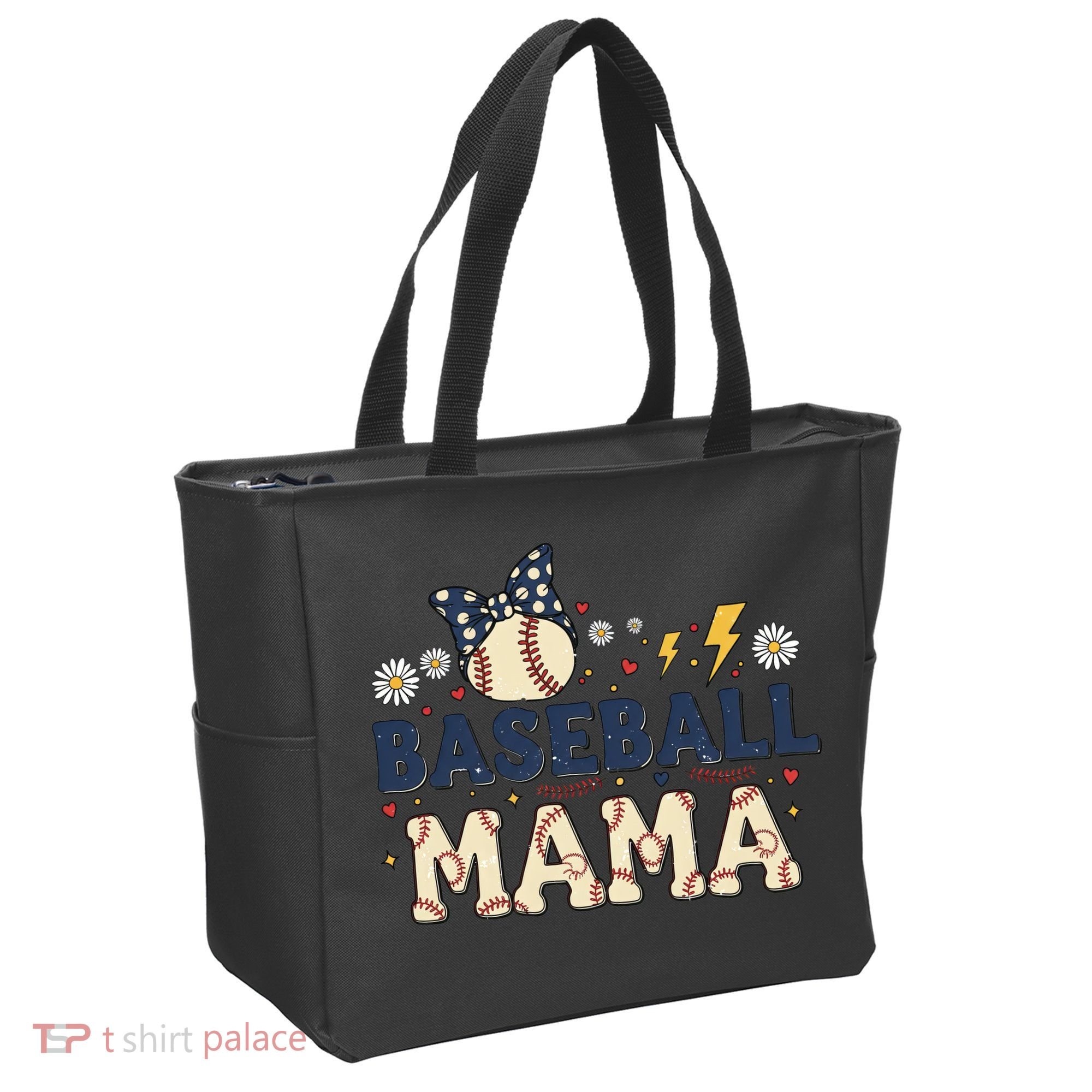 Baseball Mama Retro Tote Bag