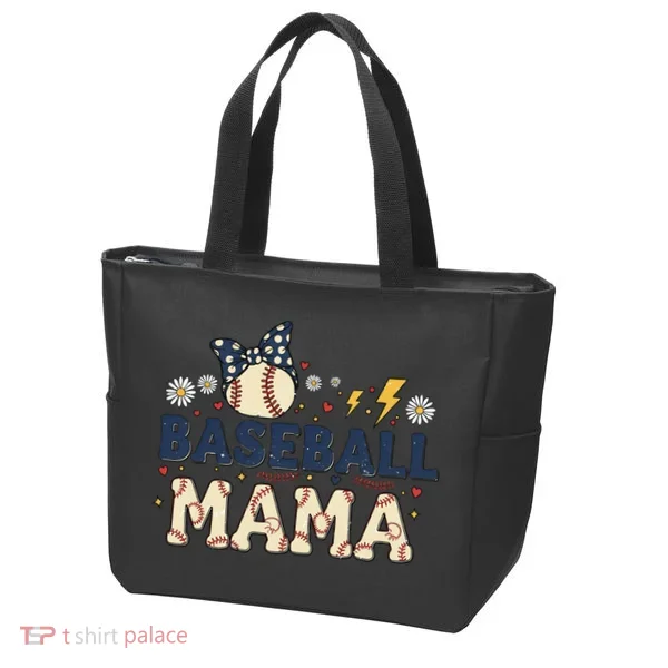 Baseball Mama Retro Tote Bag