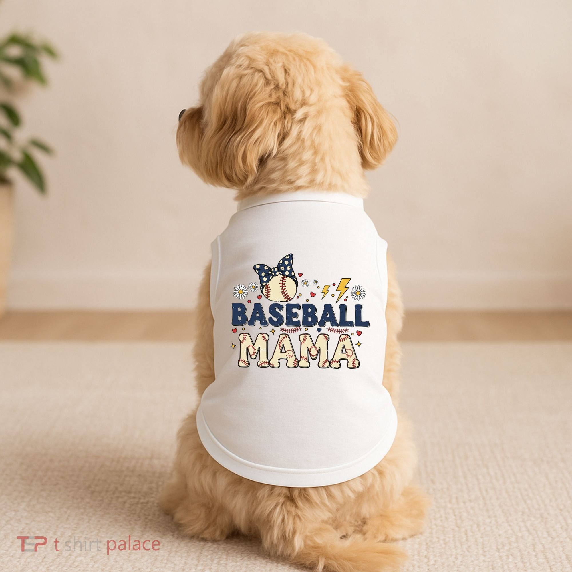 Baseball Mama Retro Doggie Tank