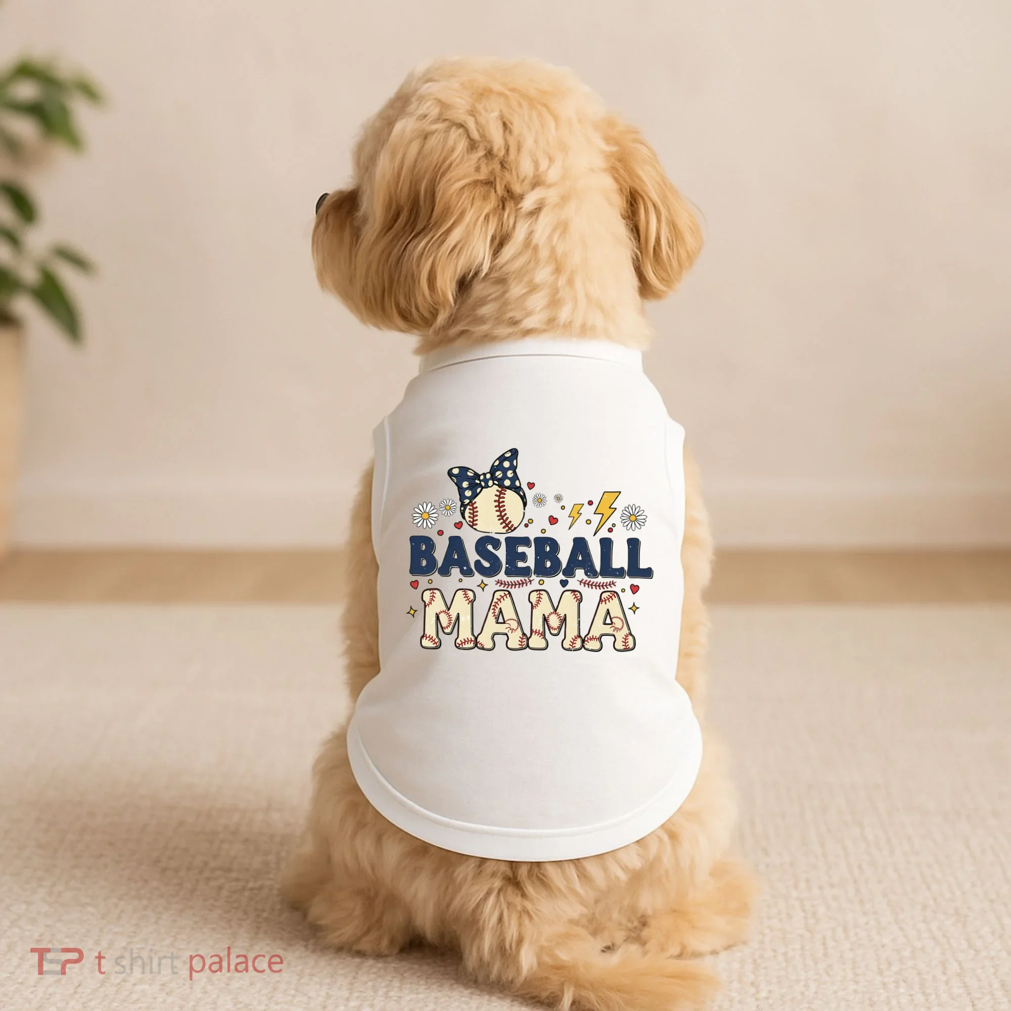 Baseball Mama Retro Doggie Tank