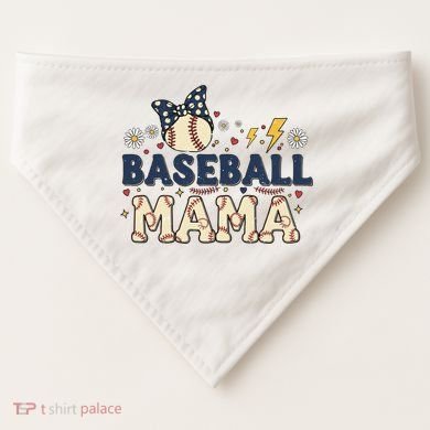 Baseball Mama Retro USA-Made Doggie Bandana