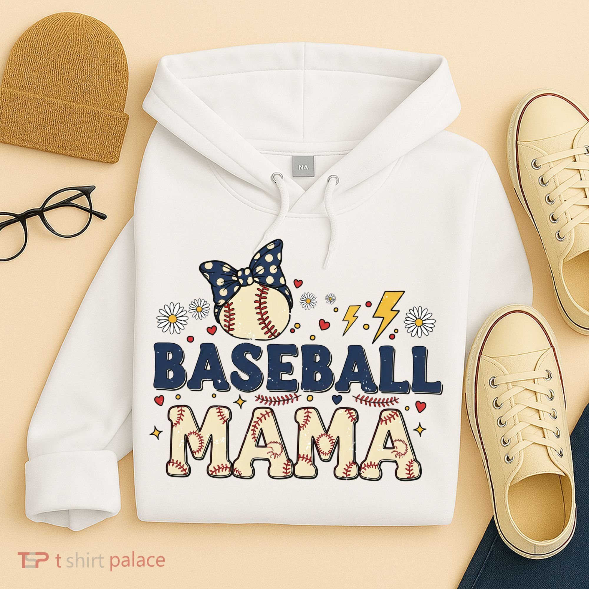 Baseball Mama Retro Hoodie