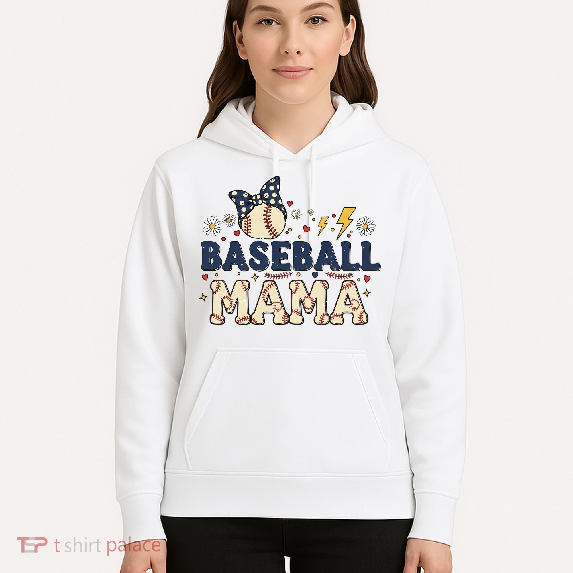 Baseball Mama Retro Hoodie