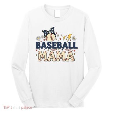 Baseball Mama Retro Long Sleeve Shirt