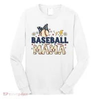 Baseball Mama Retro Long Sleeve Shirt thumb 0
