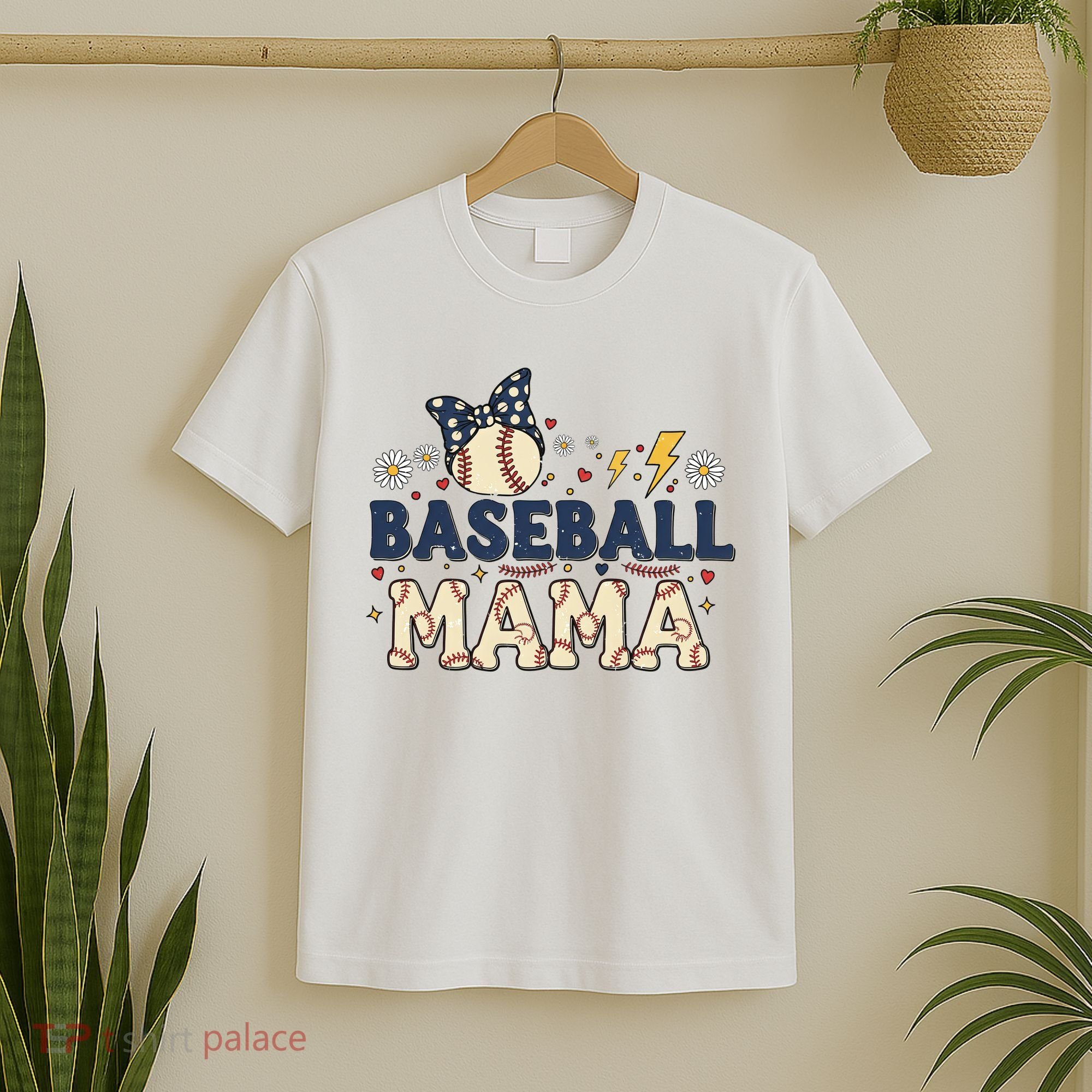 Baseball Mama Retro T-Shirt