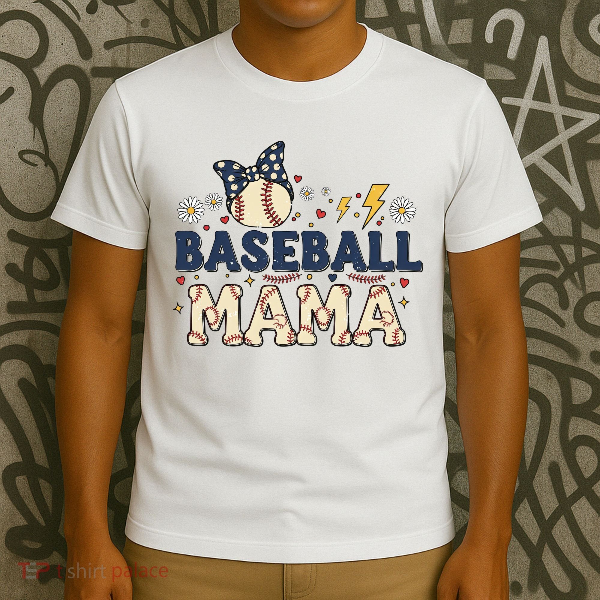 Baseball Mama Retro T-Shirt