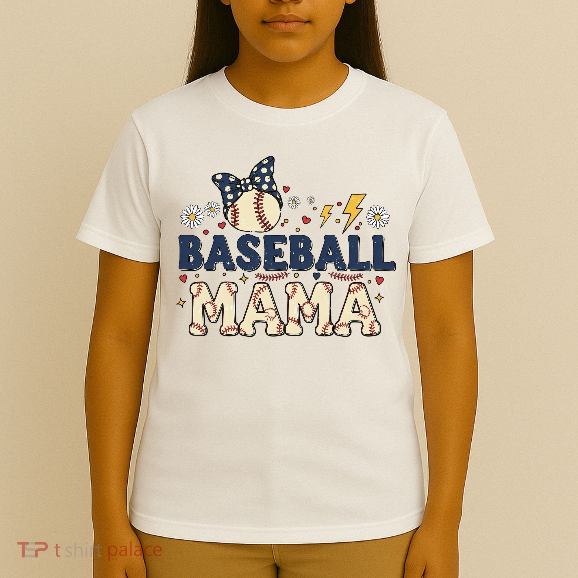 Baseball Mama Retro T-Shirt