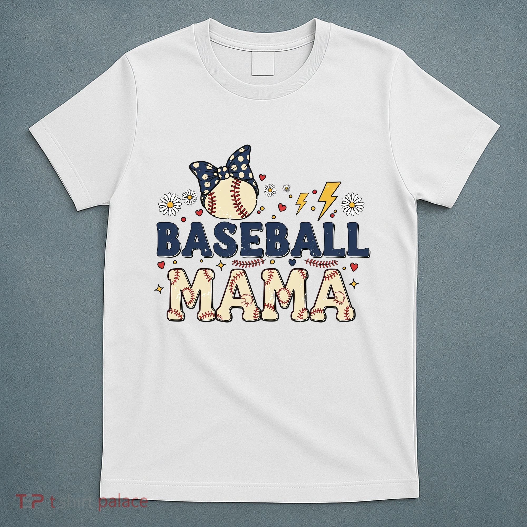 Baseball Mama Retro T-Shirt