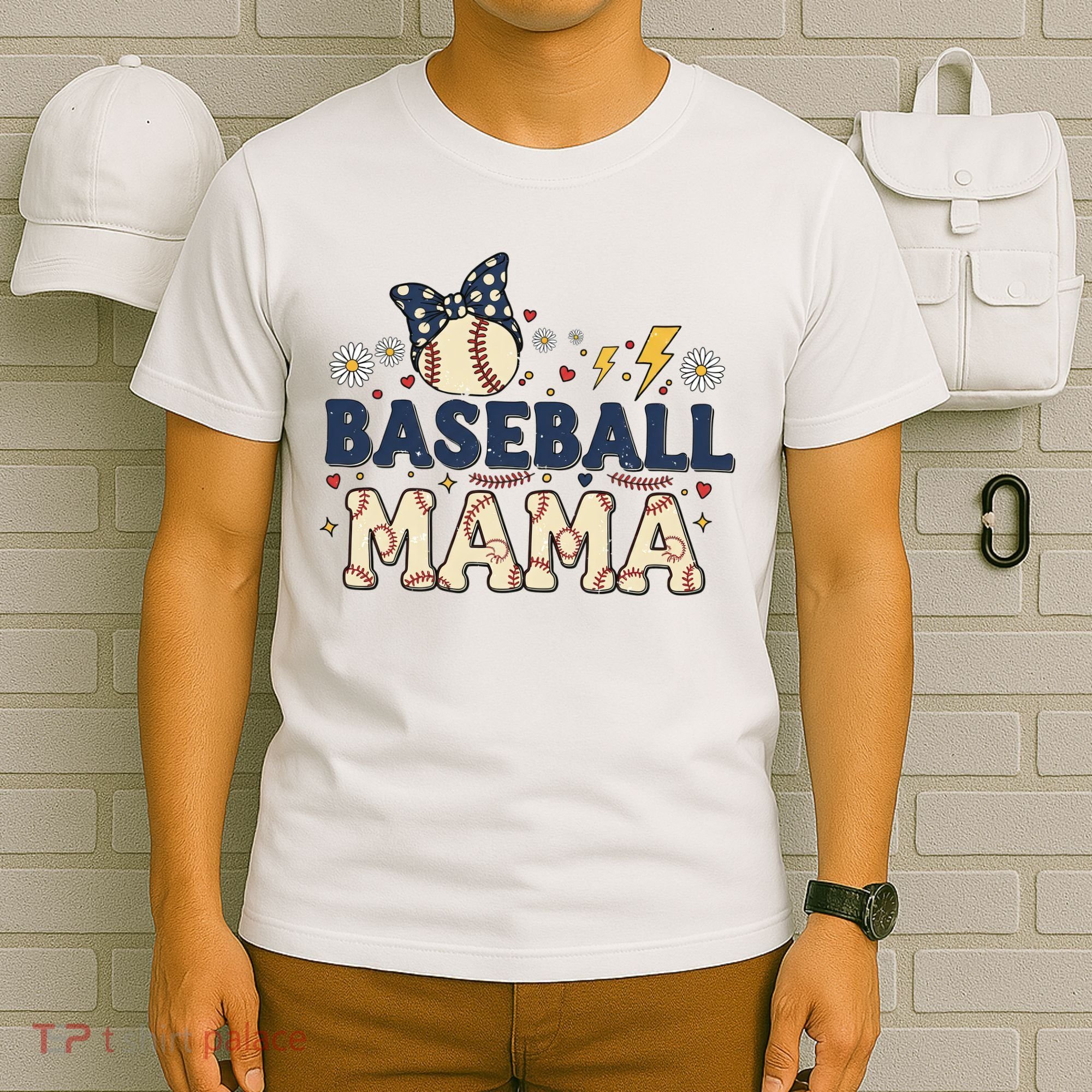 Baseball Mama Retro T-Shirt