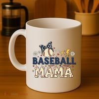 Baseball Mama Retro Coffee Mug thumb 4